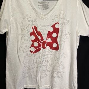 White Minnie Mouse Bow Tshirt